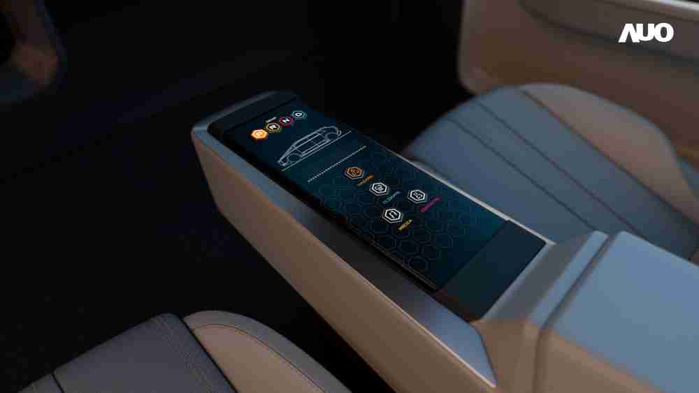 银河集团以人性化设计打造多变形态中控显示(Morphing Center Control)，，，不使用时仅平面显示信息，，进行操作时，，，，显示器则会动态隆起，，转变成3D实体按钮，，，并有触觉回馈，，展示人机互动新体验